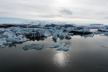 View of the Glacier lagoon Jökulsarlon in Iceland