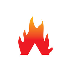 triangle fire flame logo design