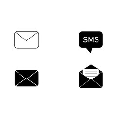 Message icons set vector illustration.