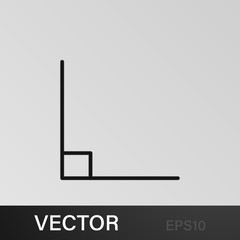 right angle icon. Geometric figure Element for mobile concept and web apps