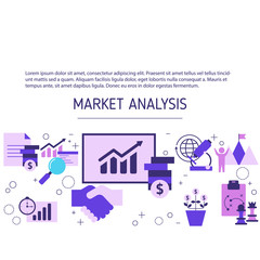Market analysis vector concept
