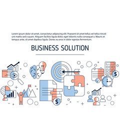 Fototapeta na wymiar Business solutions vector concept