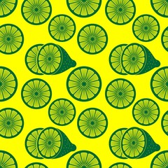 Seamless pattern with lime. Vector illustration 