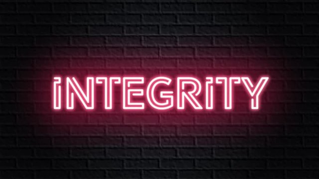 red neon video animation integrity
