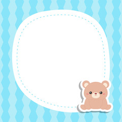 Greeting card with cute bear.
