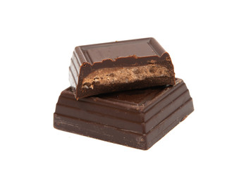 Belgian chocolate candies isolated