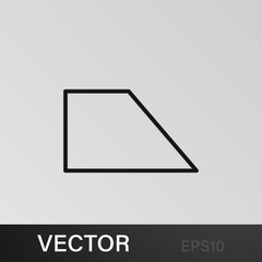 rectangular trapezoid icon. Geometric figure Element for mobile concept and web apps