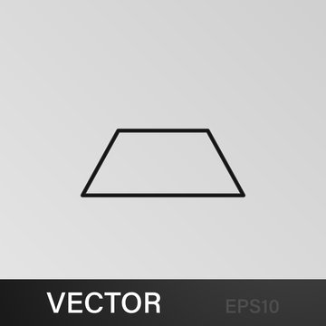 Trapeze Icon. Geometric Figure Element For Mobile Concept And Web Apps