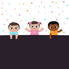 Fototapeta premium Collection of happy children