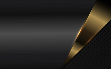 Abstract metallic brown and black frame design innovation technology concept layout background. Vector template for use element cover, banner, wallpaper, presentation, flyer