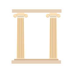arch of columns icon, flat design