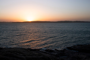 sunset over the sea