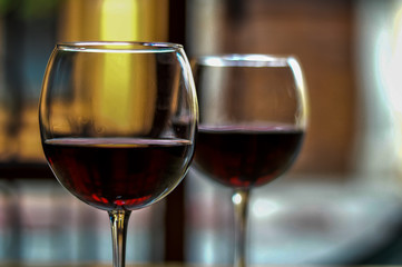 Two wine glasses