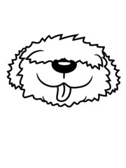 Gesicht vom Bobtail sitzend clipart comic cartoon design