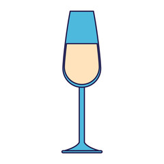 champagne glass icon, flat design