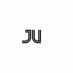 Initial outline letter JU style template	