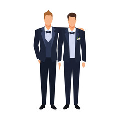 avatar elegant men icon, flat design