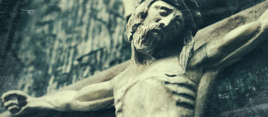 Jesus Christ (an ancient wooden sculpture) (details)