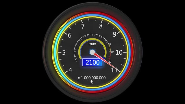 4K Earth Expected Population Meter 3D Animation
