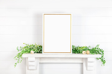 A4 Frame Mockup on a Light Background