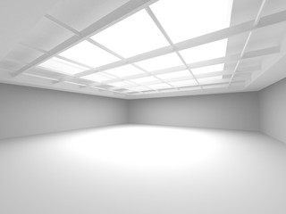 Obraz premium Futuristic White Architecture Design Background