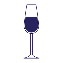 champagne glass icon, flat design