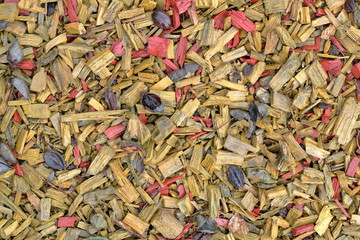 Texture Created Using Small Yellowish Wooden Pieces