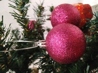 christmas ball on tree