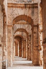 ruinas del anfiteatro romano de El Jem, Túnez. 