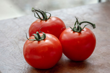 Fresh organic tomatoes ready to be enjoyed