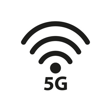 Vector technology icon network sign 5G. Illustration mobile internet. High Speed Internet. Vector technology 5g icon network sign isolated on a white background