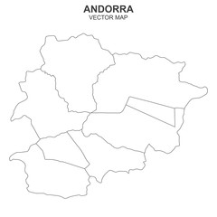 vector map of Andorra on white background