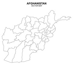 map of Afghanistan on white background