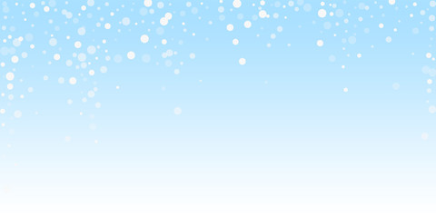 White dots Christmas background. Subtle flying sno