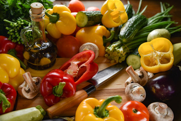 fresh vegetables on the table