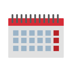 calendar icon image, flat design