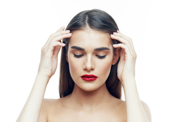 Fototapeta premium young woman with headache