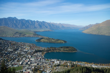 Aerial View of Lake Wakaipu in New Zealand