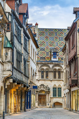 Street in Dijon, France - obrazy, fototapety, plakaty