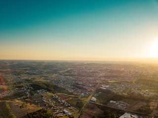 Aerial view of the city