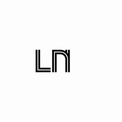 Initial outline letter LN style template