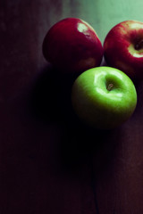 Three apples, vintage stlye