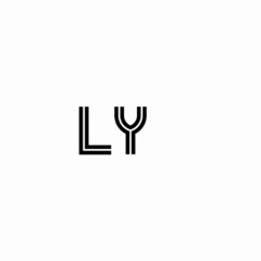 Initial outline letter LY style template