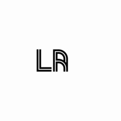 Initial outline letter LA style template