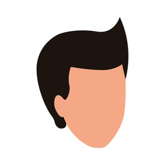 default man face icon, colorful design