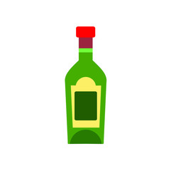 Champagne bottles cartoon icon set. Closed. Simple flat vector illustration.modern flat cartoon style.Fizz wine bottle with cork.Cartoon colorful EPS 10 Vector