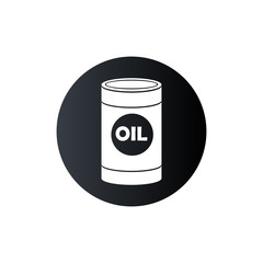 Bottle engine oil vector illustration balack color on white background.