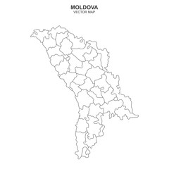 political map of Moldova isolated on transparent background