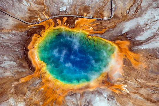 Grand Prismatic Spring 115 Aerial