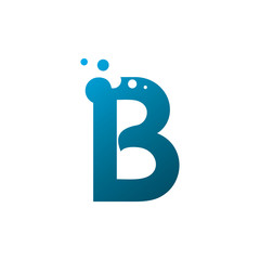 color bubble b logo design
